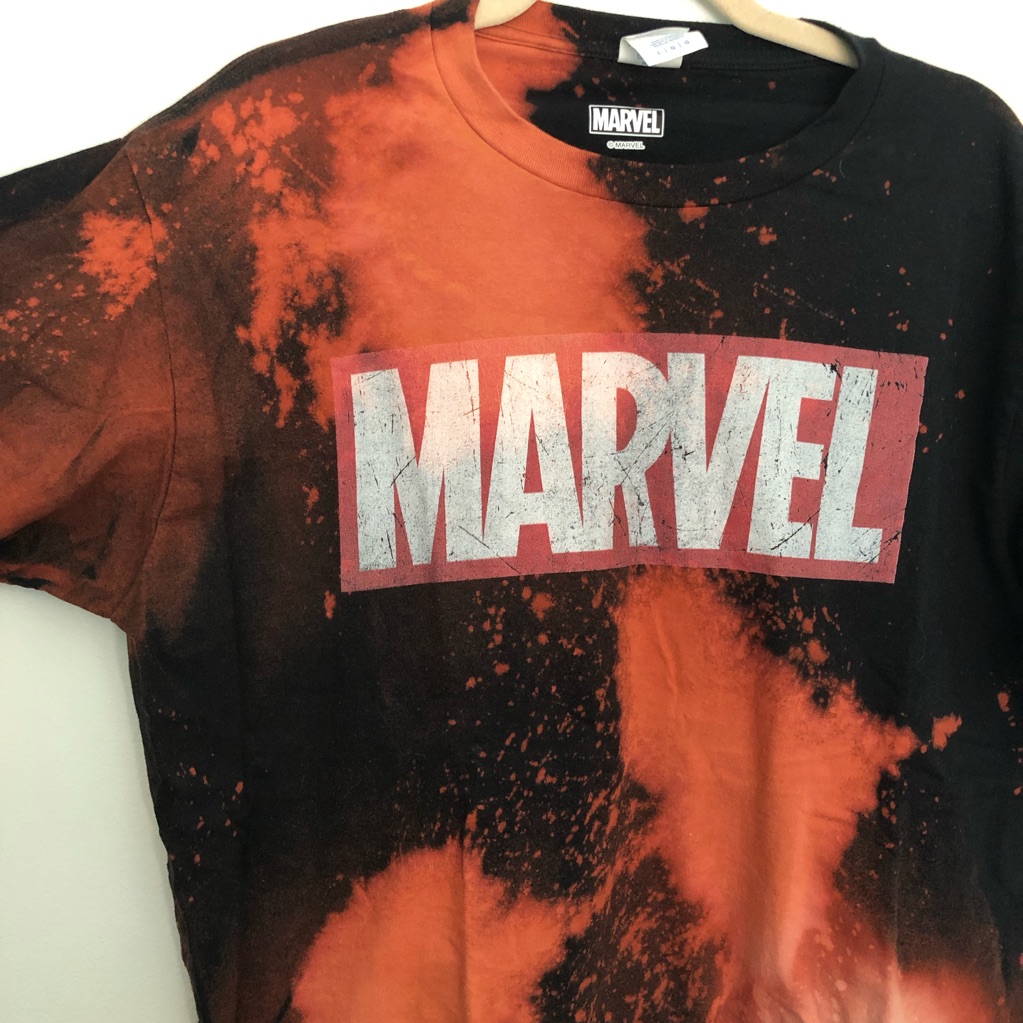 Upcycled/Bleached Marvel Tee